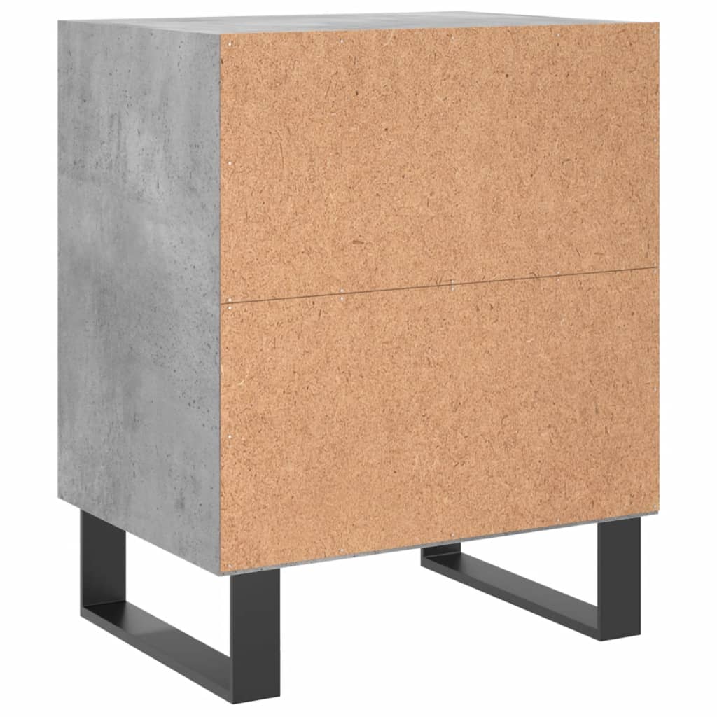 Comodini 2 pz Grigio Cemento 40x30x50 cm in Legno Multistrato - homemem39