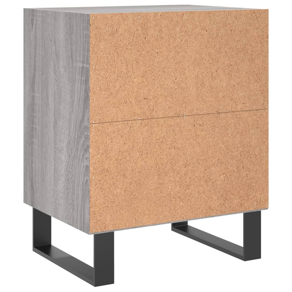 Comodino Grigio Sonoma 40x30x50 cm in Legno Multistrato