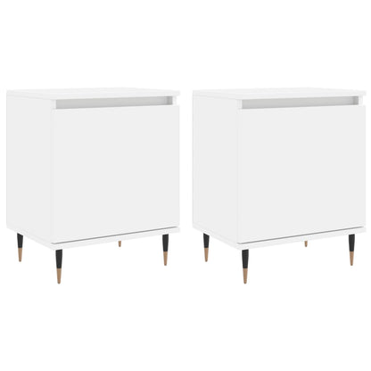 Comodini 2 pz Bianchi 40x30x50 cm in Legno Multistrato - homemem39