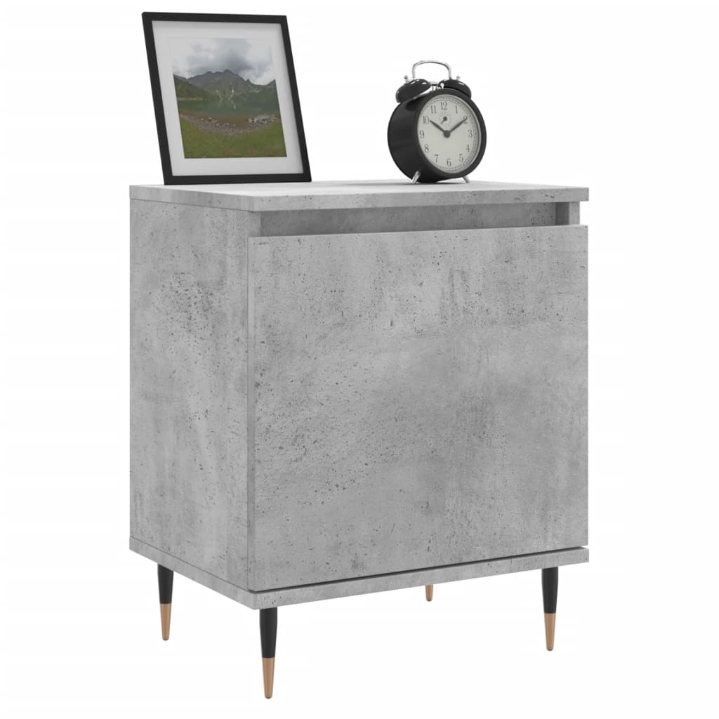 Comodini 2 pz Grigio Cemento 40x30x50 cm in Legno Multistrato - homemem39