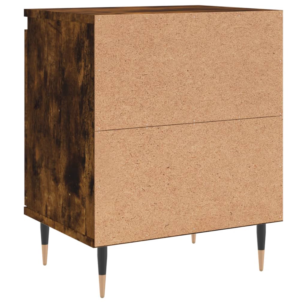 Comodini Rovere Fumo 2 pz 40x30x50 cm in Legno Multistrato - homemem39