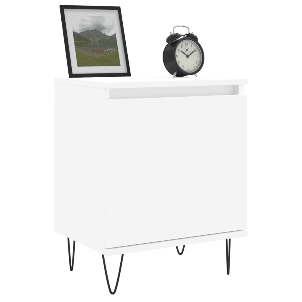 Comodini 2 pz Bianchi 40x30x50 cm in Legno Multistrato - homemem39