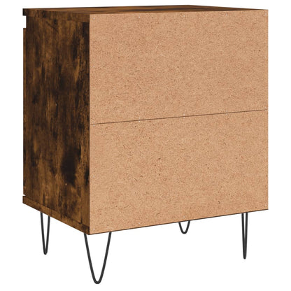 Comodini Rovere Fumo 2 pz 40x30x50 cm in Legno Multistrato - homemem39