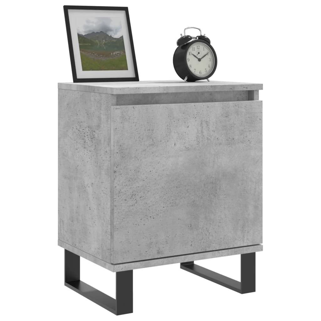 Comodini 2 pz Grigio Cemento 40x30x50 cm in Legno Multistrato - homemem39