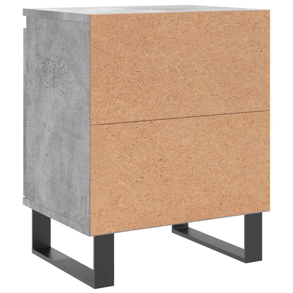 Comodini 2 pz Grigio Cemento 40x30x50 cm in Legno Multistrato - homemem39