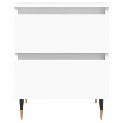 Comodino Bianco 40x35x50 cm in Legno Multistrato - homemem39