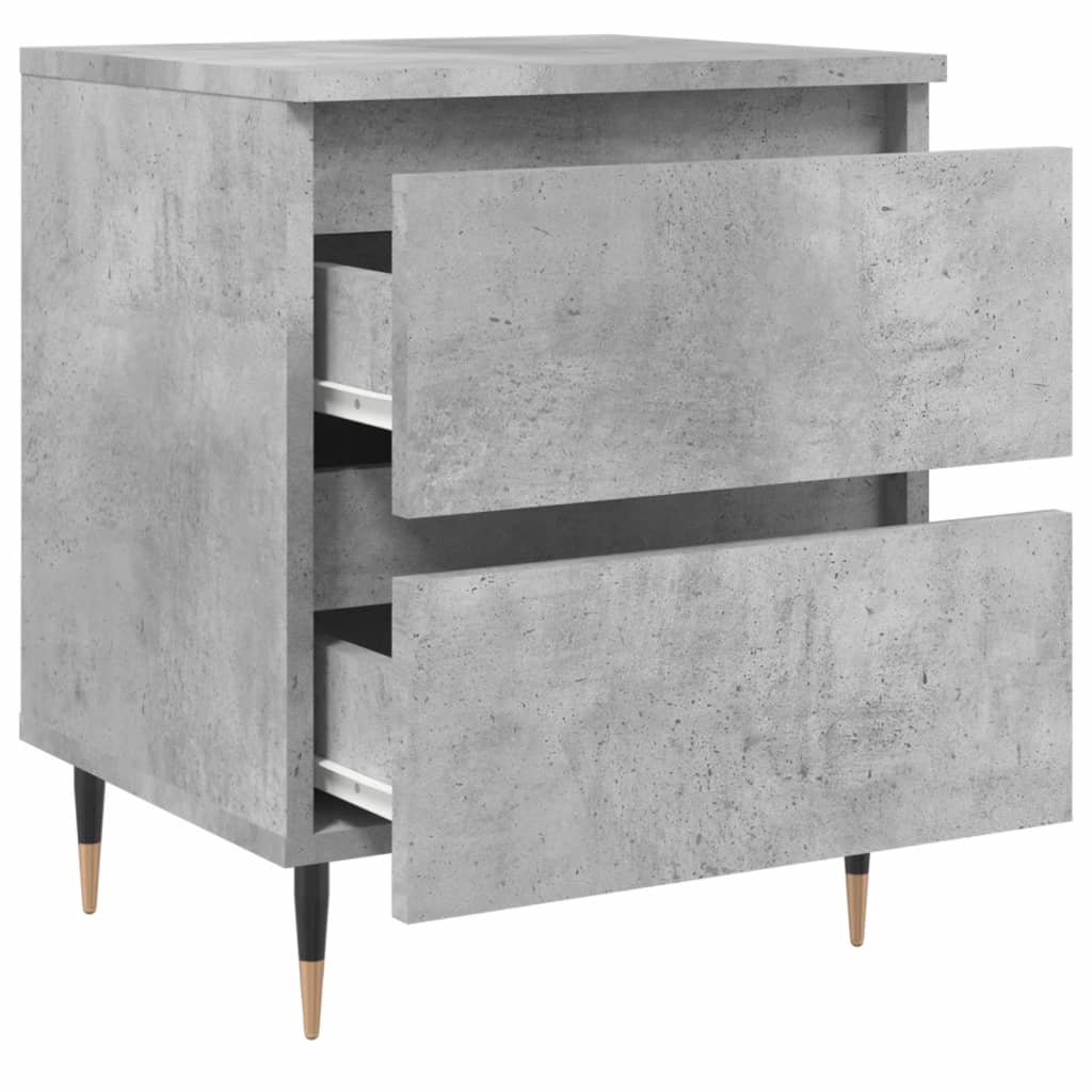 Comodino Grigio Cemento 40x35x50 cm in Legno Multistrato - homemem39