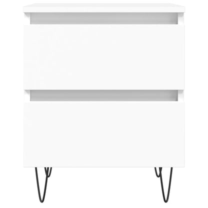 Comodino Bianco 40x35x50 cm in Legno Multistrato - homemem39