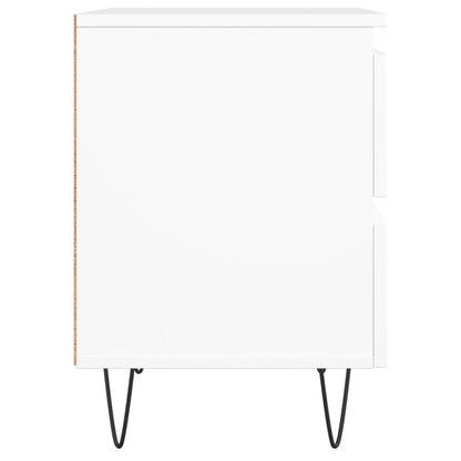 Comodino Bianco 40x35x50 cm in Legno Multistrato - homemem39