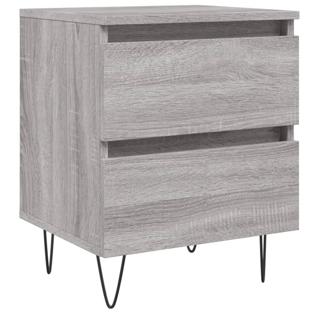 Comodino Grigio Sonoma 40x35x50 cm in Legno Multistrato - homemem39