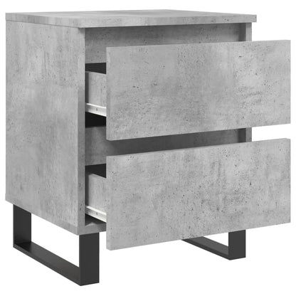 Comodino Grigio Cemento 40x35x50 cm in Legno Multistrato
