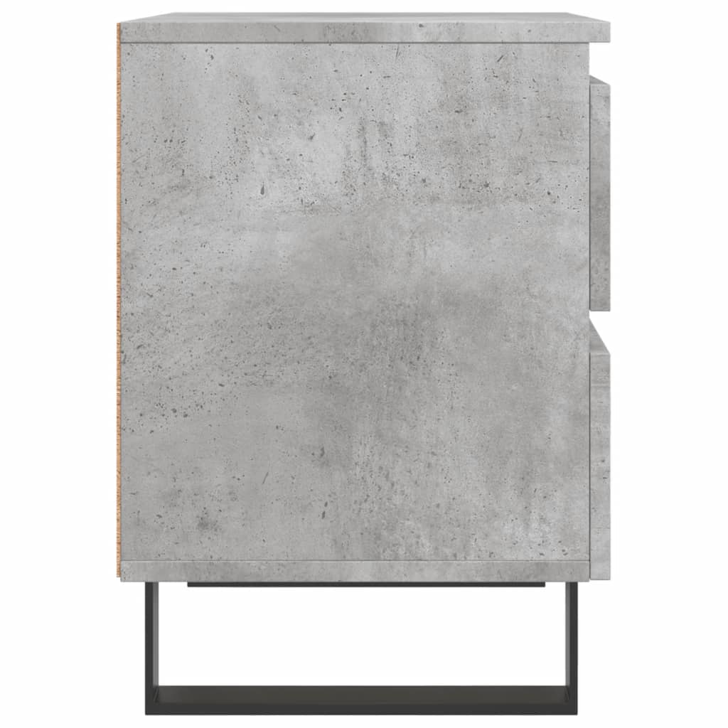 Comodino Grigio Cemento 40x35x50 cm in Legno Multistrato