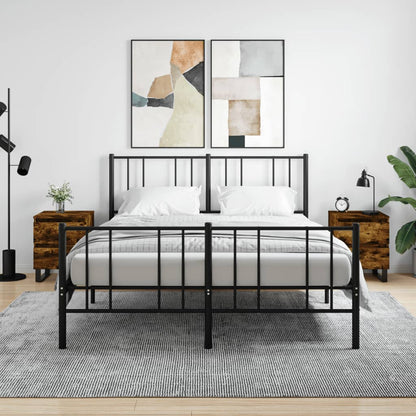 Comodini 2pz Rovere Fumo 40x35x50 cm in Legno Multistrato - homemem39