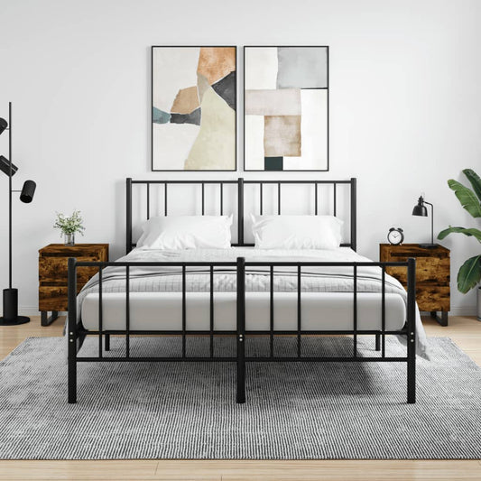 Comodini 2pz Rovere Fumo 40x35x50 cm in Legno Multistrato - homemem39