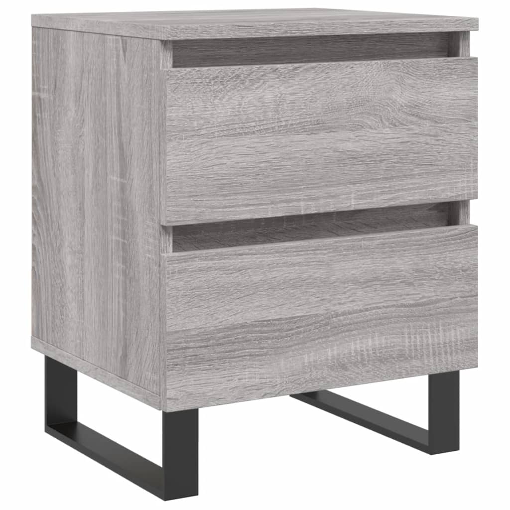 Comodino Grigio Sonoma 40x35x50 cm in Legno Multistrato