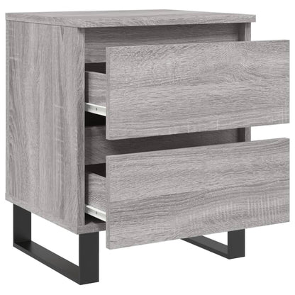 Comodino Grigio Sonoma 40x35x50 cm in Legno Multistrato