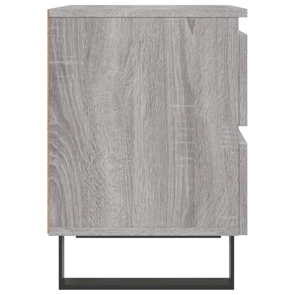 Comodino Grigio Sonoma 40x35x50 cm in Legno Multistrato