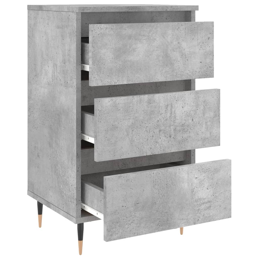 Comodini 2 pz Grigio Cemento 40x35x69 cm in Legno Multistrato - homemem39