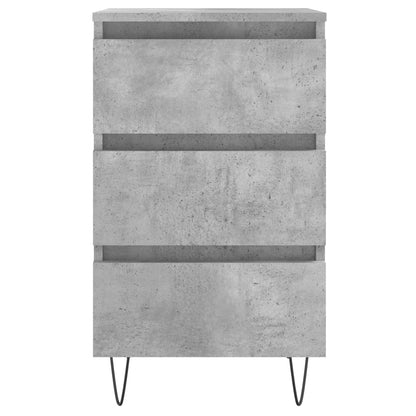 Comodini 2 pz Grigio Cemento 40x35x69 cm in Legno Multistrato