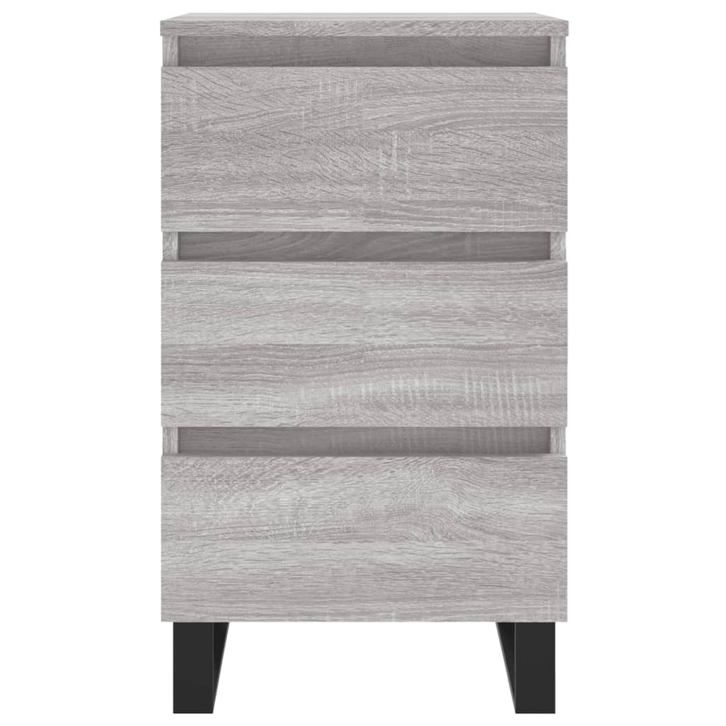 Comodini 2pz Grigio Sonoma 40x35x69 cm in Legno Multistrato - homemem39