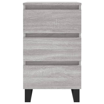Comodini 2pz Grigio Sonoma 40x35x69 cm in Legno Multistrato - homemem39