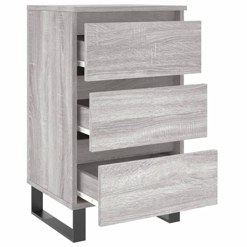 Comodini 2pz Grigio Sonoma 40x35x69 cm in Legno Multistrato - homemem39
