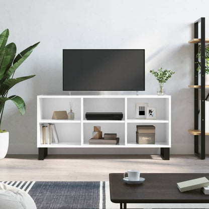 Mobile Porta TV Bianco Lucido 103,5x30x50 cm Legno Multistrato - homemem39