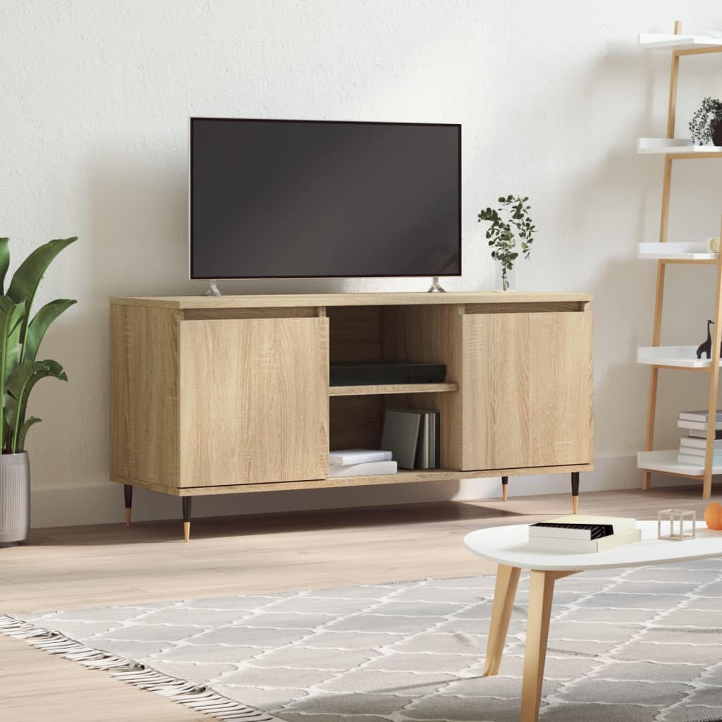 Mobile Porta TV Rovere Sonoma 104x35x50 cm in Legno Multistrato