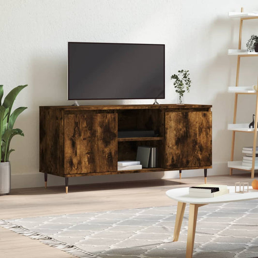 Mobile Porta TV Rovere Fumo 104x35x50 cm in Legno Multistrato - homemem39