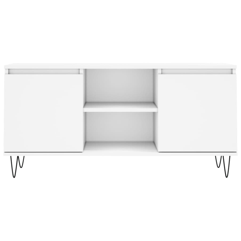 Mobile Porta TV Bianco 104x35x50 cm in Legno Multistrato
