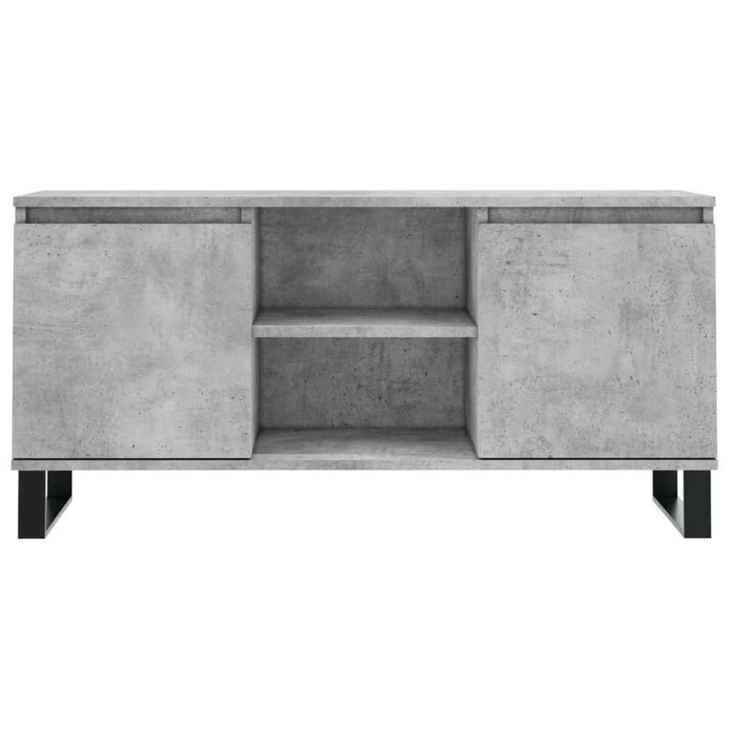 Mobile Porta TV Grigio Cemento 104x35x50cm in Legno Multistrato