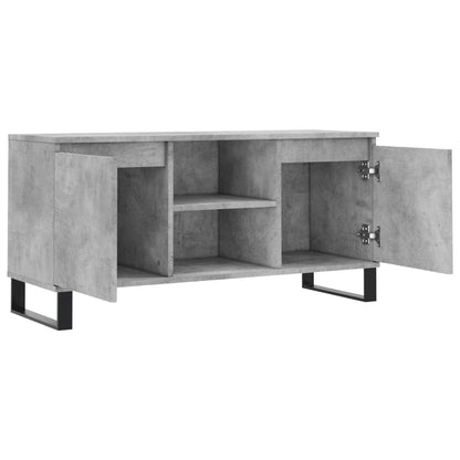 Mobile Porta TV Grigio Cemento 104x35x50cm in Legno Multistrato