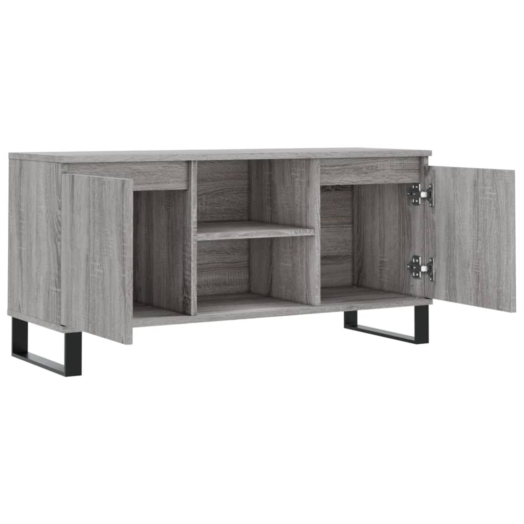 Mobile Porta TV Grigio Sonoma 104x35x50 cm in Legno Multistrato
