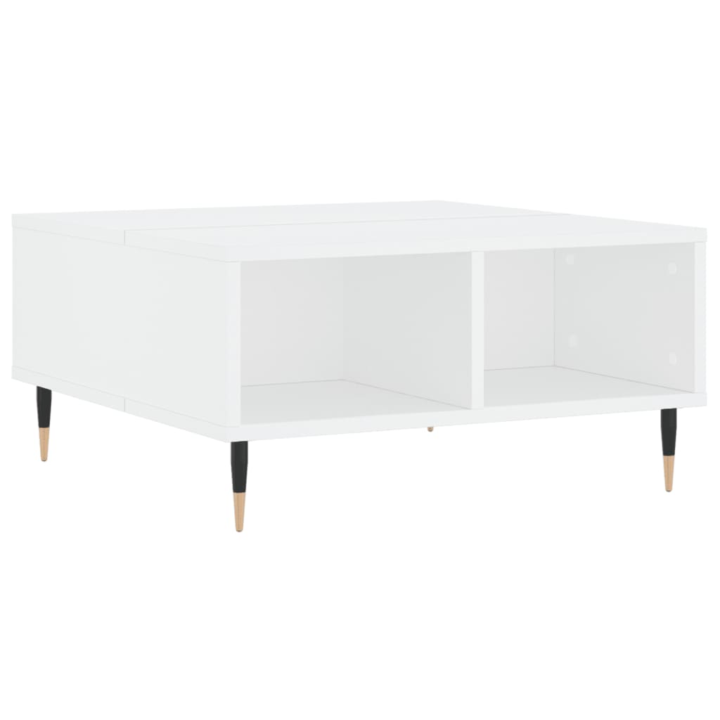 Tavolino da Salotto Bianco 60x60x30 cm in Legno Multistrato | homemem39