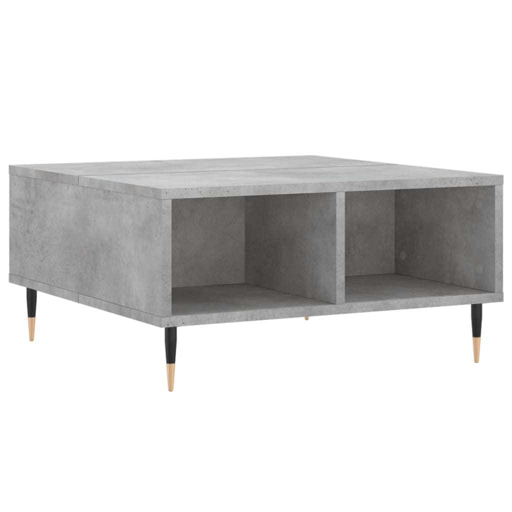 Tavolino da Salotto Grigio Cemento 60x60x30cm Legno Multistrato | homemem39