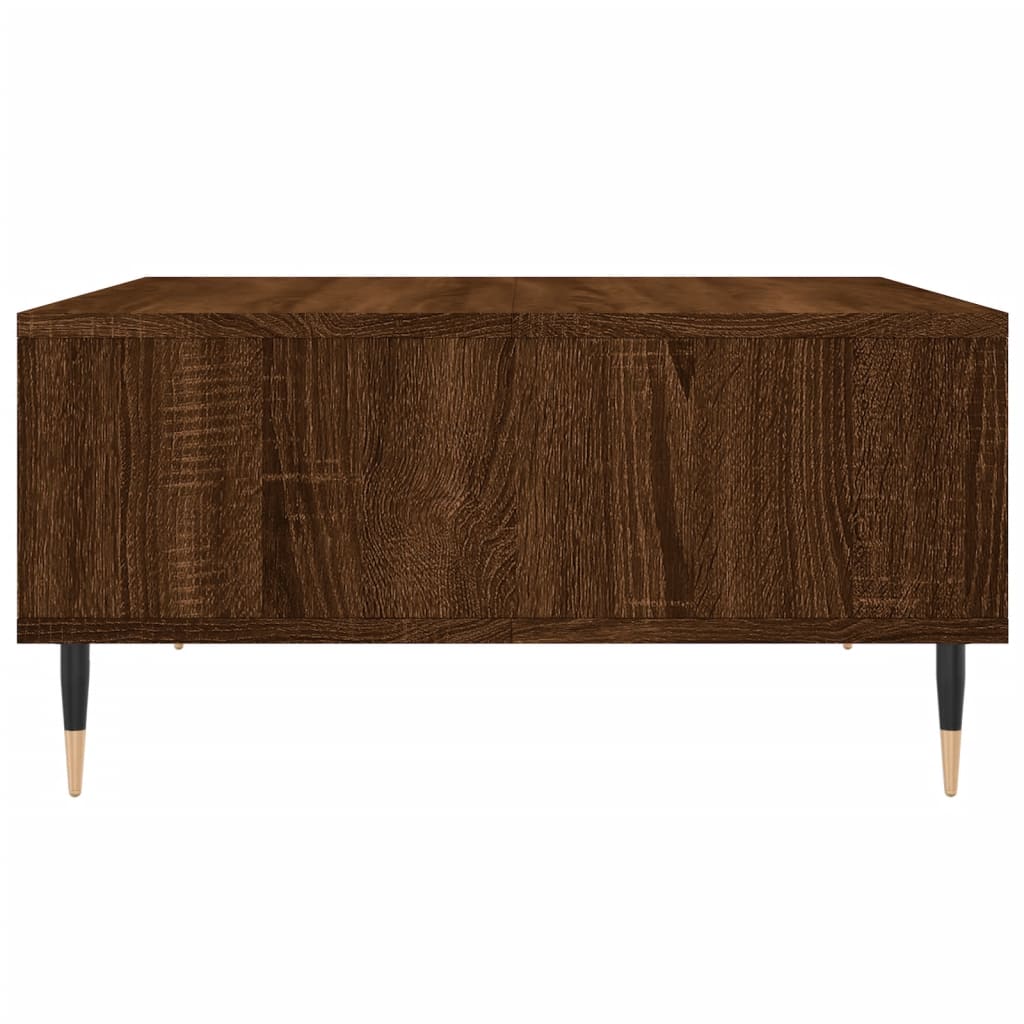 Tavolino da Salotto Rovere Marrone 60x60x30cm Legno Multistrato | homemem39