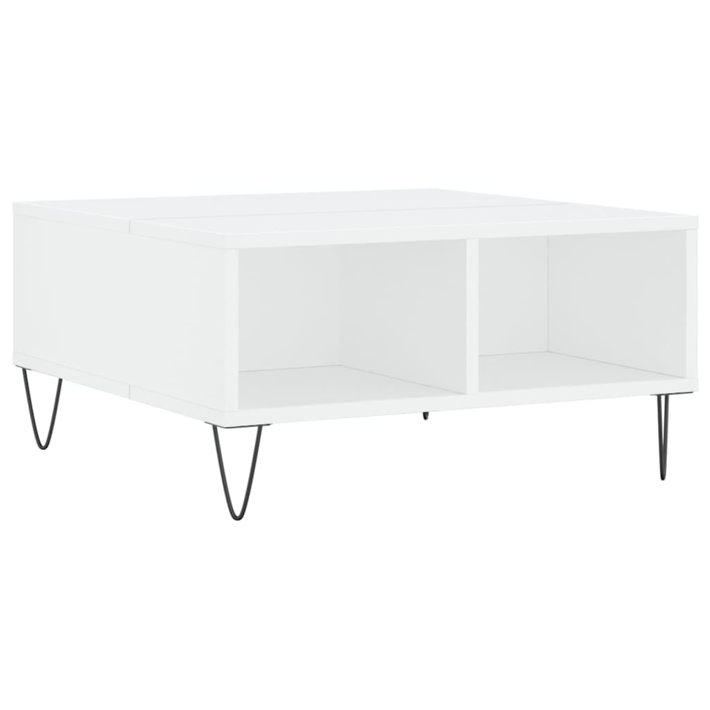 Tavolino da Salotto Bianco 60x60x30 cm in Legno Multistrato | homemem39