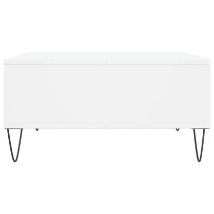Tavolino da Salotto Bianco 60x60x30 cm in Legno Multistrato | homemem39