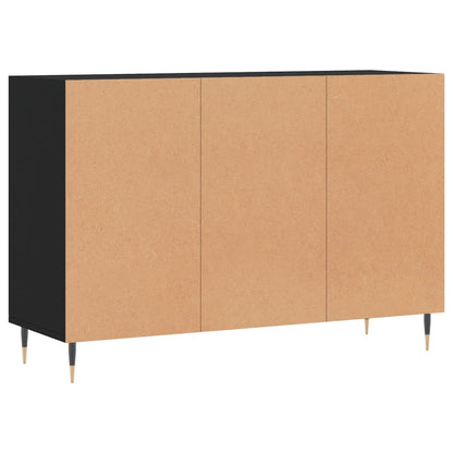 Credenza Nera 103,5x35x70 cm in Legno Multistrato - homemem39