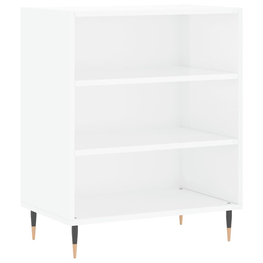 Credenza Bianco Lucido 57x35x70 cm in Legno Multistrato