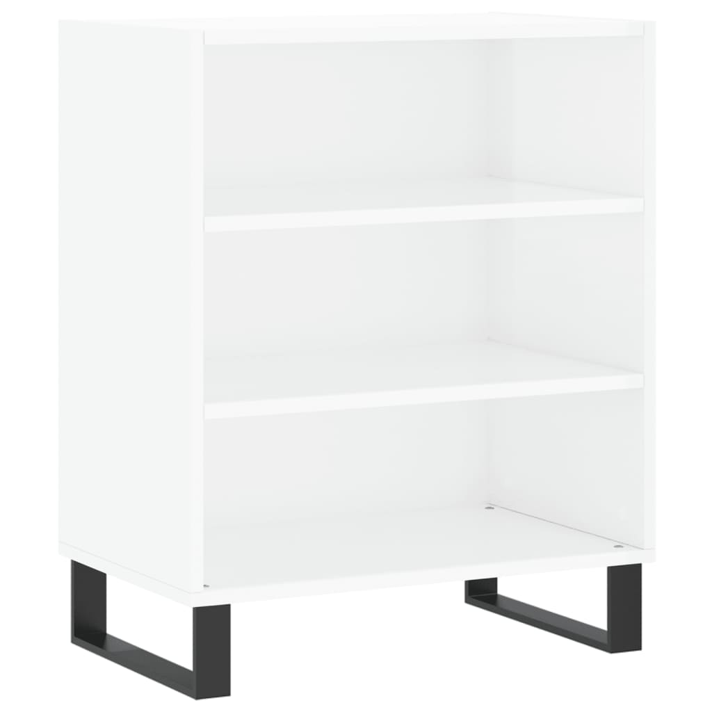 Credenza Bianco Lucido 57x35x70 cm in Legno Multistrato - homemem39