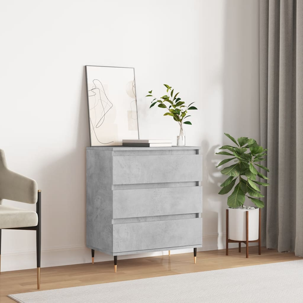 Credenza Grigio Cemento 60x35x70 cm in Legno Multistrato - homemem39
