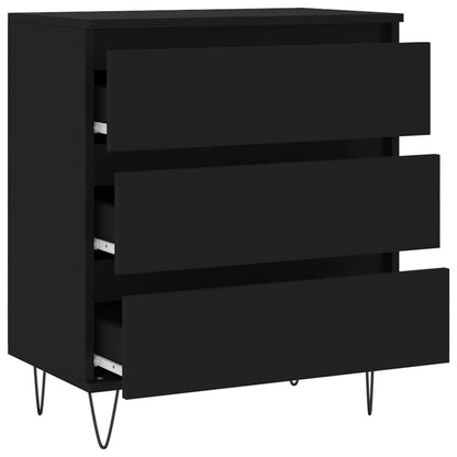 Credenza Nero 60x35x70 cm in Legno Multistrato