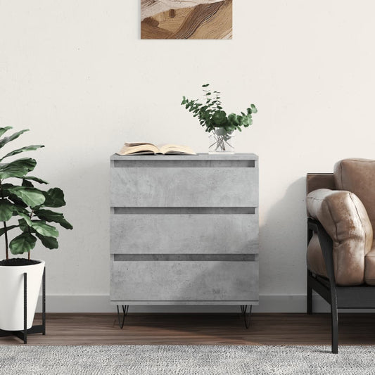 Credenza Grigio Cemento 60x35x70 cm in Legno Multistrato - homemem39