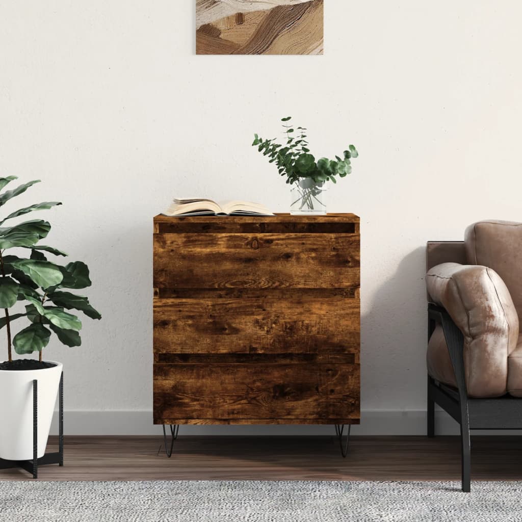 Credenza Rovere Fumo 60x35x70 cm in Legno Multistrato - homemem39