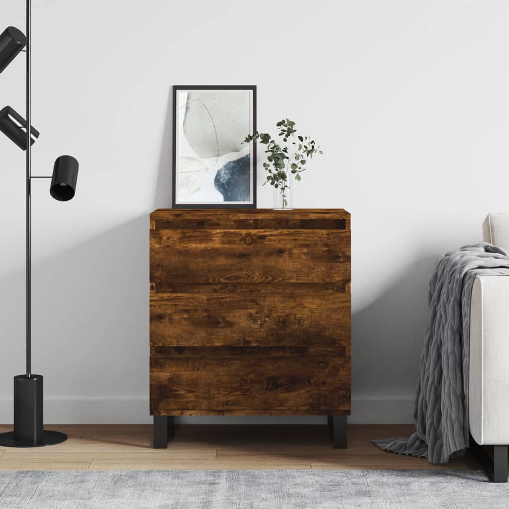 Credenza Rovere Fumo 60x35x70 cm in Legno Multistrato - homemem39