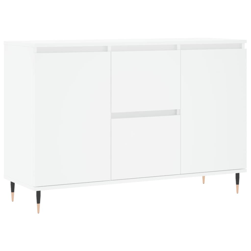 Credenza Bianca 101,5x35x70 cm in Legno Multistrato - homemem39