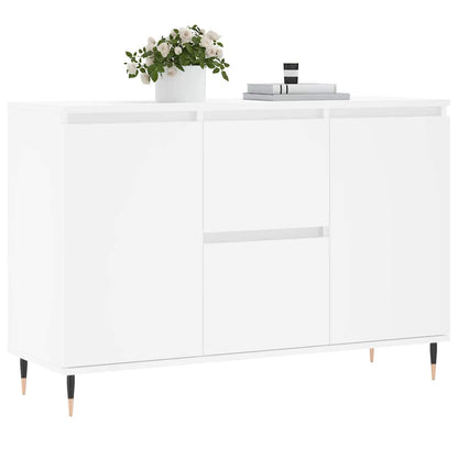Credenza Bianca 101,5x35x70 cm in Legno Multistrato | homemem39