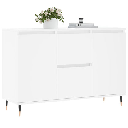 Credenza Bianca 101,5x35x70 cm in Legno Multistrato - homemem39