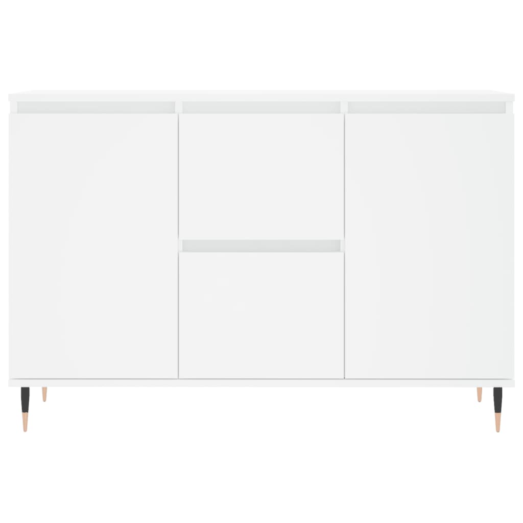 Credenza Bianca 101,5x35x70 cm in Legno Multistrato - homemem39